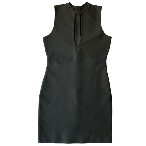Love J Women Mini Dress size M Sleeveless Deep Cut Sexy Simple Solid Black NWT - Picture 1 of 10
